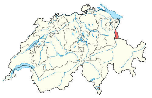 Karte Fürstentum Liechtenstein