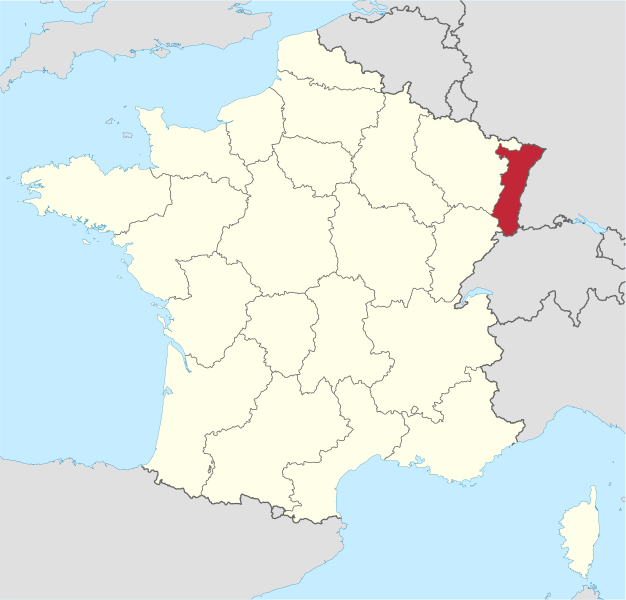 Karte Frankreich Elsass